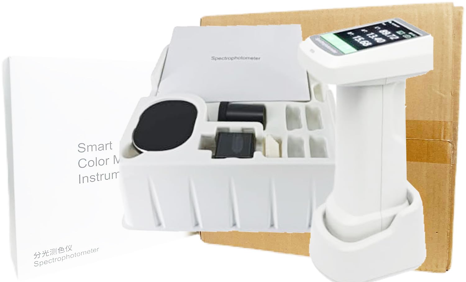 VTSYIQI Color Spectrophotometer Colorimeter Lab Spectrophotometers with Ph8mm Ph11mm Measuring Diameter Repeatability DE*ab<= 0.04 Display Accuracy 0.01 Measurement Structure D/8 SCI