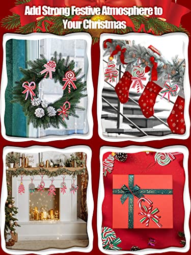 10 Pieces Christmas Lollipop Ornaments, Kalolary Christmas Candies Polymer Clay Ornament Xmas Resin Candy Cane Hanging Decorations Xmas Sweets Candy Pendant For Christmas Tree Decor Party Supplies #TOP5