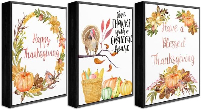 Fall Pumpkin Thanksgiving Painting Set of 3