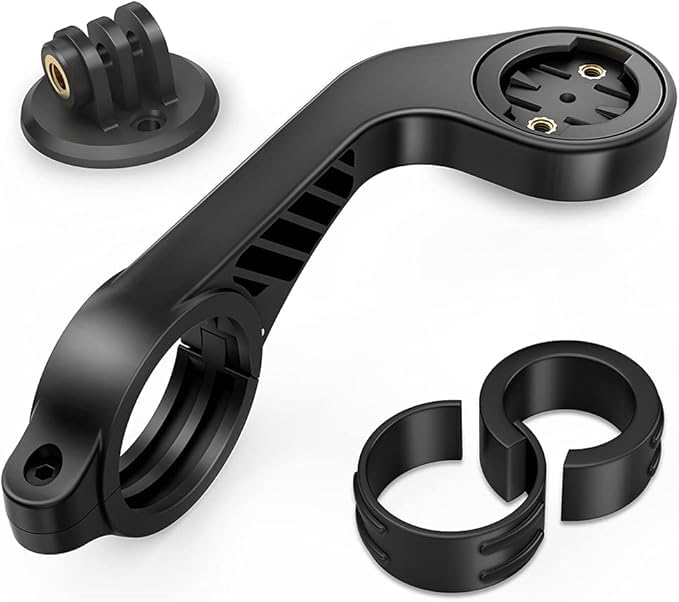 MODJUEGO Adaptador de montaje frontal para bicicleta Garmin Edge GPS compatible con manillares de 25.4 31.8 y 35 mm