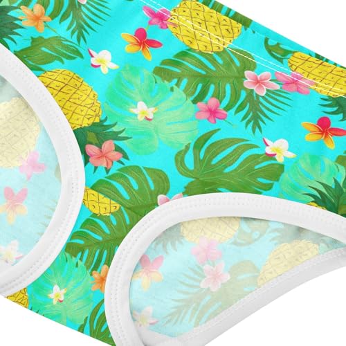Joisal Cotton Girls Underwear Toddler Tropical Pineapples Green Leaves Girl Panties Cute Pattern Underpants Briefs 2t4