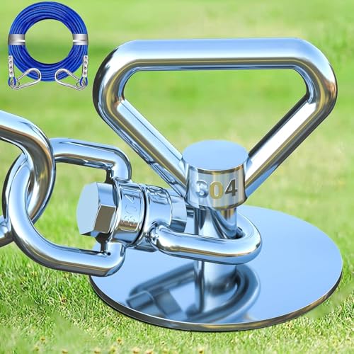 Dog Tie Out Stake,30FT Heavy Duty Cable,360Â° Swivel Dog Run Stake -Dog Runner for Yard,Use Any Dog Tie Out Cable or Yard Leash-Suitable for Large Dogs Up to 150 lbs-for Outdoor Camping