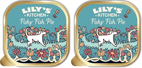 Image of Lily's Kitchen Fishy Fish Pie - Complete Natural Adult Dog Food Wet (10 x 150g Trays) (Pack of 2)