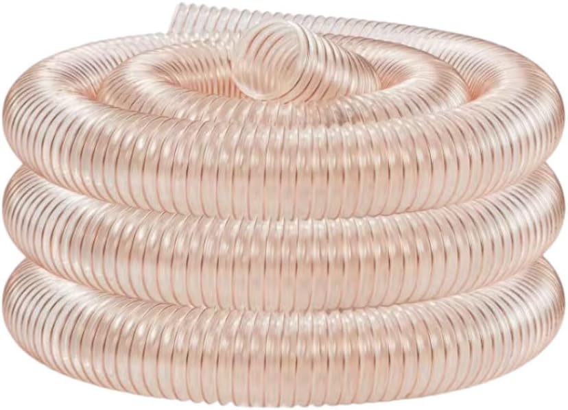 PU Dust Collection Hose, ID 350-425Mm, Transparent Flexible Vacuum Hose, Length 1M for Industrial Dust Extractor,ID 425mm x WT 0.93mm