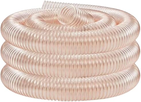 PU Dust Collection Hose, PU Flexible Vacuum Cleaner Hose, ID 20-38Mm, Length 1M for Woodworking and Machinery,ID 38mm x WT 1.2mm