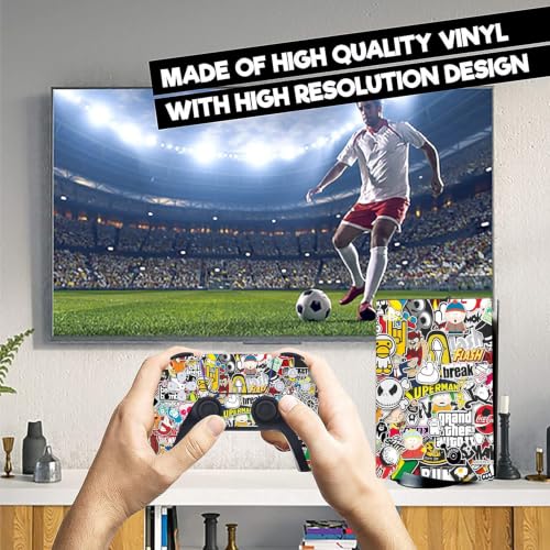 Image of PS5 Skin Protector for Console Wrap Sticker Skin with 2 Wireless Controller Decal Sticker (D)