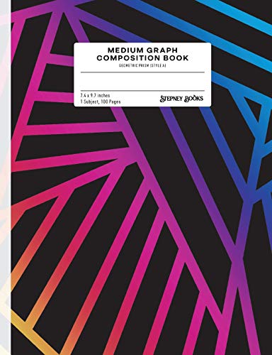 Medium Graph Composition Book: Geometric Prism (Style A) (Geometric Prism-A)