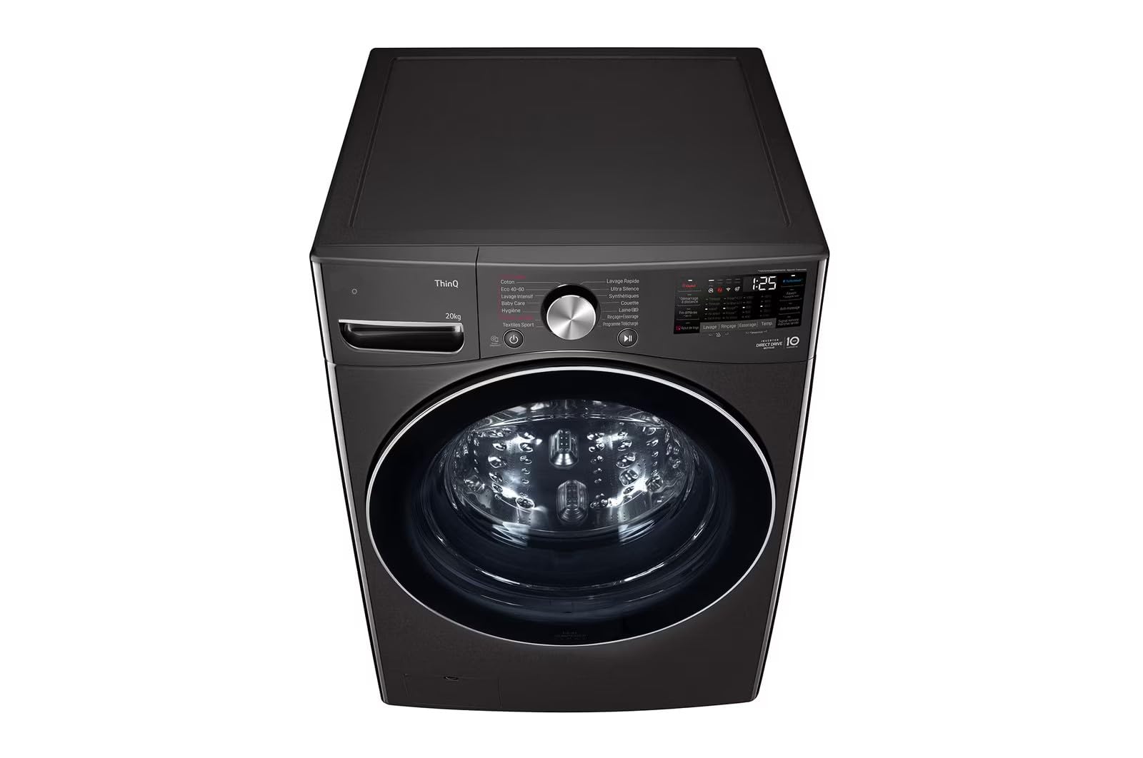 LG F20P12BST Lave-linge Frontal, 20 kg, 1000 tr/min, Classe B, Wi-Fi, Vapeur, 142L