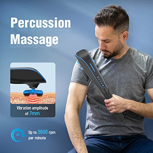 Comfier Handheld Back Massager For Back Pain Relief,Cordless Neck Back Massager With Heat,Deep Tissue Percussion Muscle Massager For Shoulder,Leg,Foot,Electric Full Body Massager,Gifts For Men,Women #TOP1