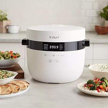 Instantt Pot 12-Cup Rice & Grain Cooker With 8 Smart Programs, Delay Start, Keep Warm, Nonstick Pot, Stainless Steel, Dishwasher Safe, Easy One-Touch Cooking