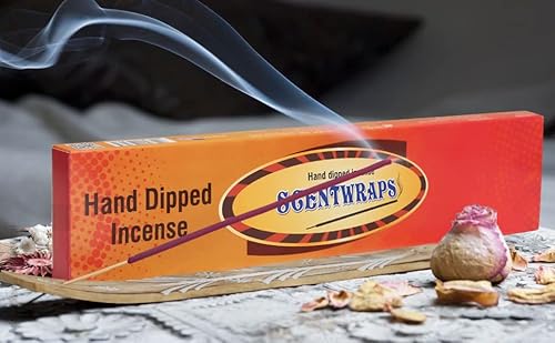 Hem Incense Sticks Set Of 10 Packs (12 Stick X 10 Pack,120 Sticks),Hem Scentwrap 11 Inches Natural Hand Dipped Insenses , Boho Gift Set For Good Vibes #TOP7