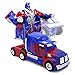 Family Smiles Kids Transforming Robot RC Truck Toys for Boys 8-13 Remote Control Car Gift Blue