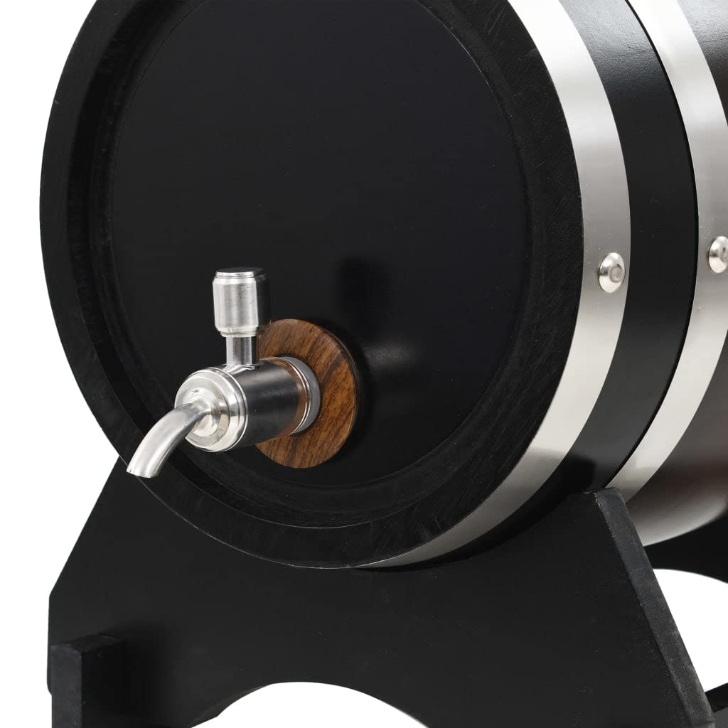 Home Tools - Barril de vino con grifo de madera de pino maciza, 6 L
