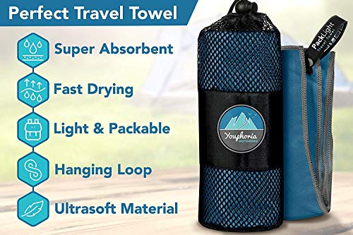 Youphoria Outdoors Traveling Fast Drying Lightweight Camping Towels - 3 Pack #TOP2