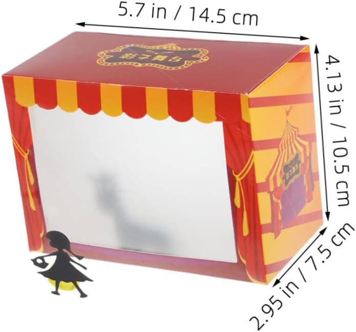 YARNOW 2Set DIY Puppet Theater Craft Interactive Shadow Puppets Kit for Creative Storytelling and Educational Playtime Activities with Flashlight