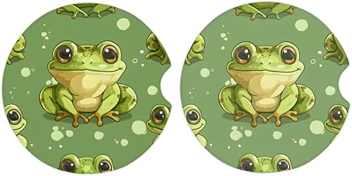 Miniatura 14 de Portavasos (paquete de 2), base de corcho, universal, divertidos accesorios estéticos para el automóvil y el hogar (fresas blancas) Fresas