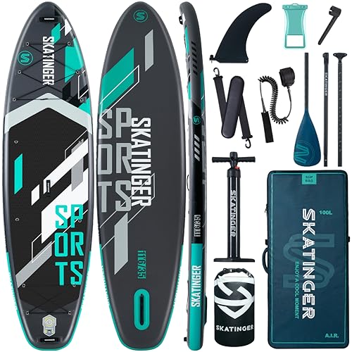 Skatinger 11'6&times;35' Super Wide Inflatable Paddle Board, Ultra Stable Stand Up Paddleboards for...