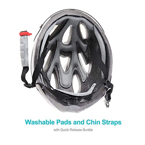 Image of Gliders Flash Cycling Helmet with Magnetic Visor- Yellow (Black with Orange, Size Adjustable)