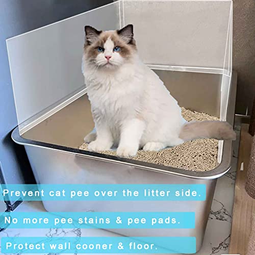 Dandelion 3 Pack Cat Litter Box Pee Shields,High Side Enclosure Splash Guard,Anti-Splashing Litter Pan Shields, Fits All Open Top Cat Litter Box Pan, Litter Box Not Included #TOP2