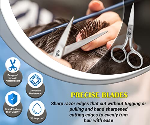 ARSUK Forbici per Barba, Baffi e Naso Capelli