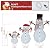 BlueWish Pop-Up Snowman Christmas Decorations, Set of 3 Collapsible Snowman Family Outdoor Christmas Decorations with 270 LED Warm White Lights, Santa Claus Hat, Yard, Garden, Indoor