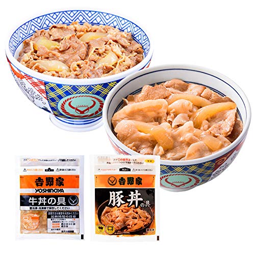 吉野家 [牛豚たっぷりセット 24袋] 135g×各12袋 冷凍便 (レンジ・湯せん調理OK)
