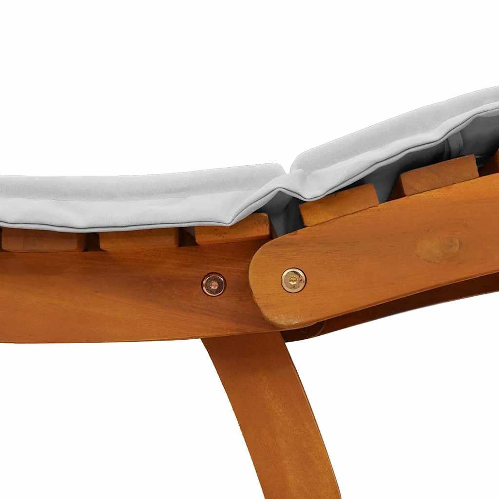 vidaXL Lettino Prendisole 2 PCS Grigio Chiaro Legno di Acacia Massello, Seduta da Giardino, Lettino Solare Moderno Rettangolare, reclinabile Elegante per terrazza e Relax all'aperto