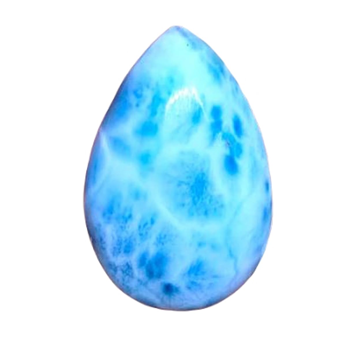 Gemme larimar de qualité supérieure 23x16mm poire cabochon d'exception pour bijouterie