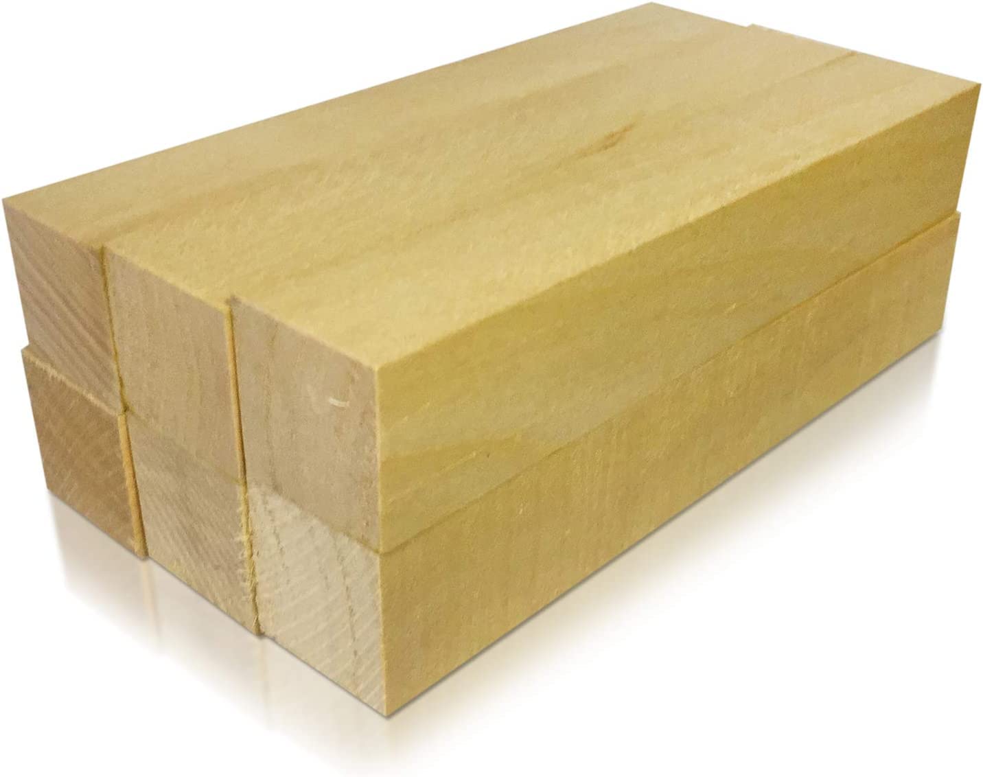 Kiln-Dried Poplar Carving Blocks 2x2x12 (4-Pack)