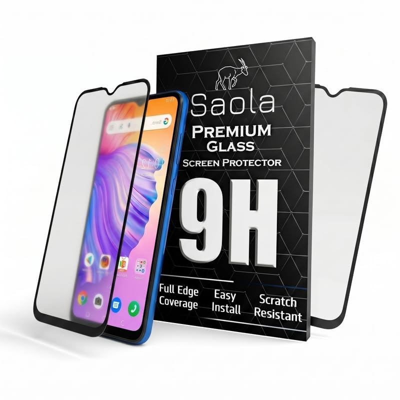 Image of Saola Anti-Glare Matte Screen Protector for Tecno POP 5 LTE | Smooth Touch Finish, 9H Strength Glass, Full Coverage, Bubble-Free Installation Kit | Quick & Easy Application | Pack of 1