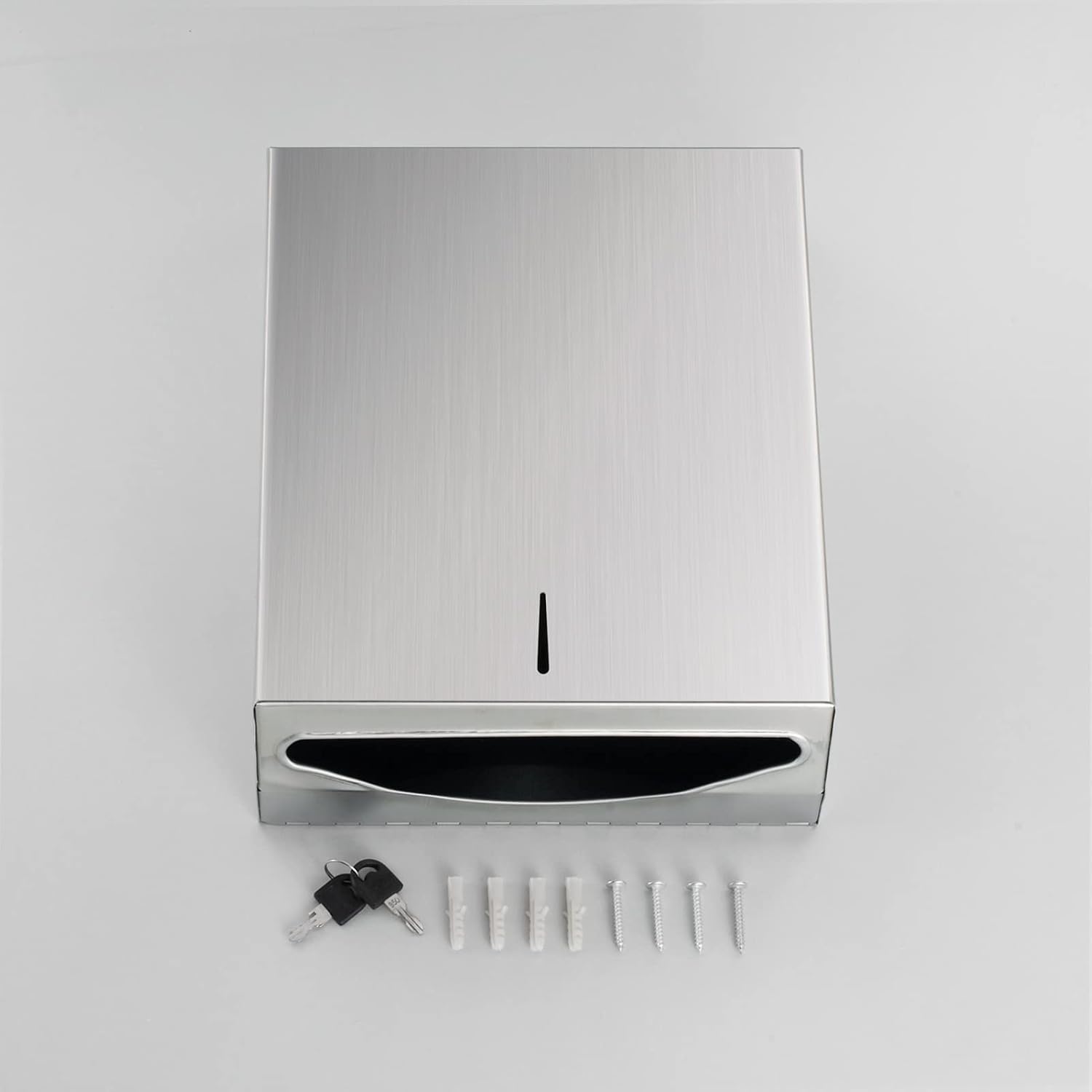 Paper Towel Dispenser Wall Mount - Multifold Trifold Paper Towel Dispensers, Large Capacity Stainless Steel Tissue Holder, Suitable for Bathrooms and Public Places - Image 6