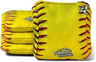 Cornhole Solutions - Professional Cornhole Bags Set of 4 – Regulation 6"x6" – Sports Designs - Resin Filled + Tote Bag