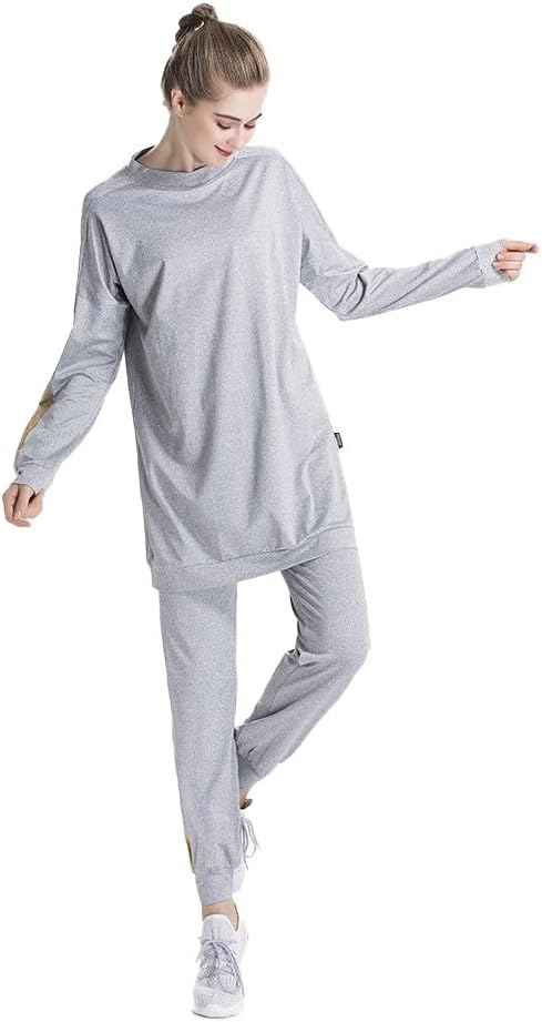 Women Long Sleeve Tracksuits Modest Muslim Sportswear Set 2 Piece Sweatsuits Outfits for women