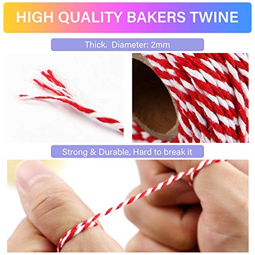 Hulisen Colorful Bakers Twine, 15 Rolls 2Mm 3 Strands Cotton String For Cooking, Artworks, Diy Crafts, Plant Hanger And Embellishments, Festive Twine For Gift Wrapping (Each 164 Feet) #TOP3
