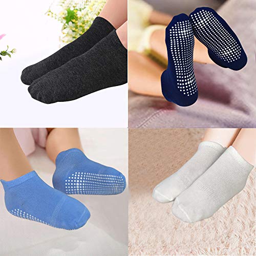 Skibeaut Toddlers Ankle Socks- Non Slip Kids Low Cut Socks Toddler Boys Girls Socks With Grips, 12 Pairs Kid Anti Skid Sticky Socks 12-36 Months 1-3 Years Old thumb #3