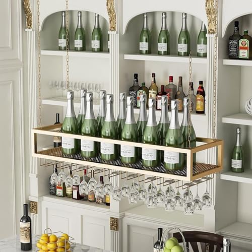 Étagère à bouteilles de vin réglable en hauteur en métal forgé pour intérieur raffiné
