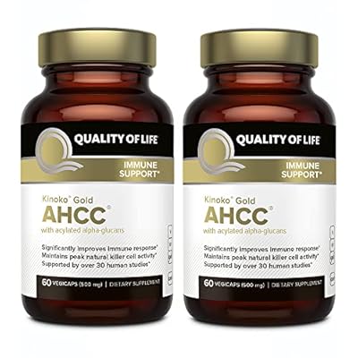 مكمل غذائي عالي الجودة من Kinoko Gold AHCC - عبوة من قطعتين