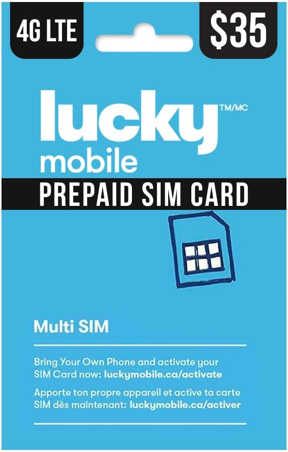 Lucky Mobile 4G LTE Prepaid 35 SIM Card Starter Kit