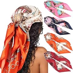 4 Pcs Patterned: Pink, Orange, Blue, Navy Blue