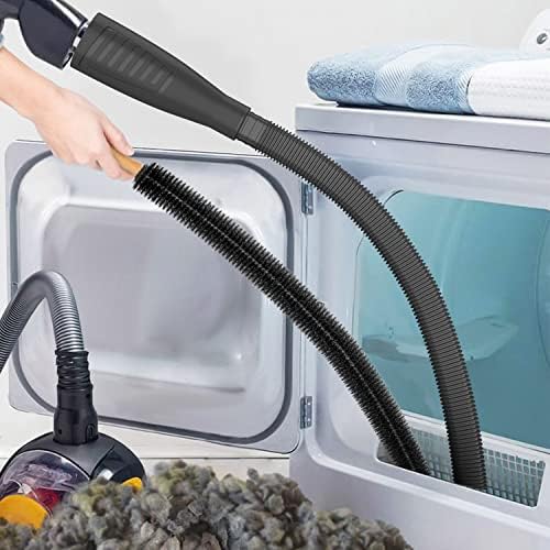 Sealegend 2 Pieces Dryer Vent Cleaner Kit Vacuum Attachment Hose with Brush, Dryer Cleaning Brush Lint Remover Hose