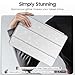 Fintie Slim Case for Samsung Galaxy Tab S10 Lite/ S10 FE/ S9 FE 5G 10.9 Inch/Tab S9 11 Inch with S Pen Holder, Glittering Sparkly Shockproof Cover with Shiny Clear Back Shell, Auto Wake/Sleep, Silver