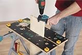 wolfcraft MASTER 200 Foldable Clamping Workbench - Portable Work Table with Adjustable Vice Jaws, 180 kg Capacity, Quick-Fold System & Integrated Tool Rack - 6177000 - 6
