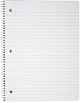 Top Flight Standards 5-Subject Wirebound Notebook, 180 Sheets, 3-Hole Punched, Wide Rule, 10.5 x 8 Inches, 1 Notebook, Color May Vary (31414)