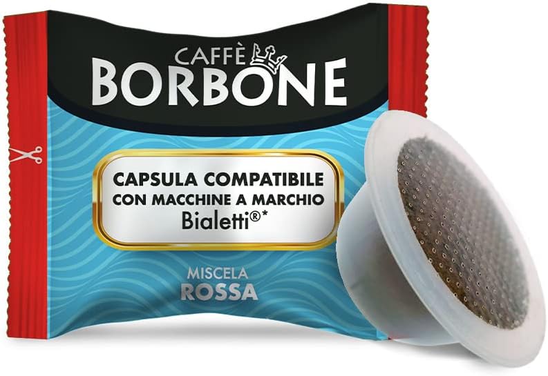 Caffè Borbone Miscela Rossa - 100 Capsule - Compatibili con Macchine a marchio Bialetti*
