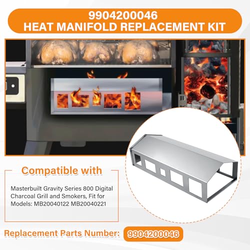 COMVIEE Kit de substituição do coletor de calor para churrasqueira e defumadores digitais a carvão M