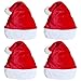 Produktbild Weihnachtsmütze 4 Stück Unisex rot Weihnachten Hüte für Erwachsene und Kinder Samt Winter Plüschhut Extra verdicken Weihnachtsfeier Comfort Cap Neujahr Festliche Holiday Party Supplies