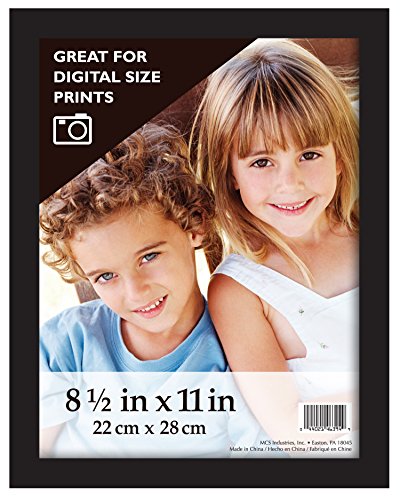 MCS 8.5x11 Inch Gallery Wood Wall Frame for Documents, Black (46394)