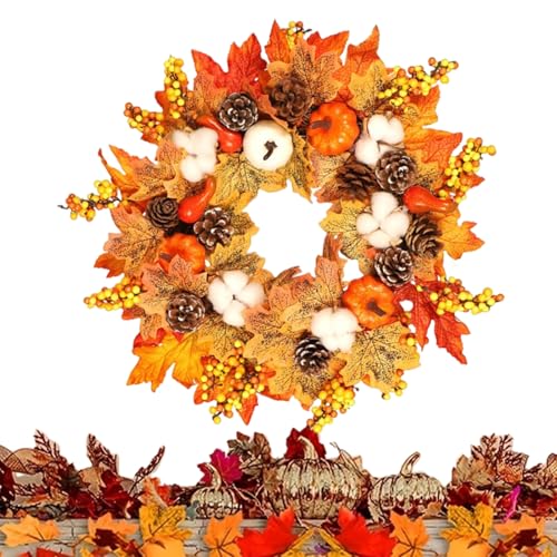 Couronne de porte d'automne durable accessoire déco facile extérieur