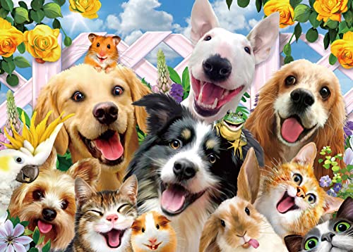 AveJoys Jigsaw Puzzles for Adults 1000 Piece Happy Pets 27.56 x 19.69 Inch Puzzles for Adults Educational Challenge 1000 Pieces Puzzles