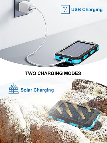 image for Kepswin Solar Charger, 38800mAh Solar Power Bank, Waterproof External 
